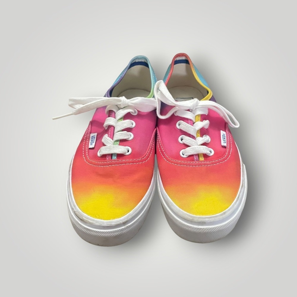 Vans Sneakers Womens 7.5 Mens 6 Rainbow Ombre Gradient Shoes Skater Streetwear - Picture 3 of 8